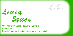 livia szucs business card