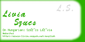 livia szucs business card